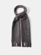 Alexander Mcqueen - Logo-embossed Cashmere Scarf - Mens - Grey