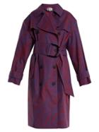 Matchesfashion.com Diane Von Furstenberg - Visconti Print Cotton Blend Trench Coat - Womens - Red Multi