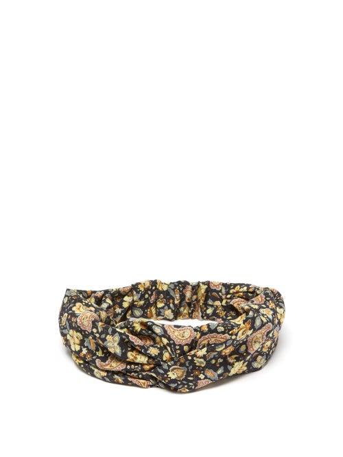 Matchesfashion.com Etro - Paisley-print Silk Headband - Womens - Black Multi