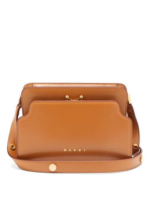 Matchesfashion.com Marni - Trunk Reverse Mini Leather Cross-body Bag - Womens - Dark Yellow