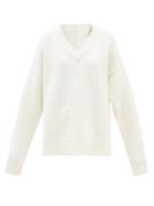 The Row - Davion V-neck Merino-blend Sweater - Womens - White