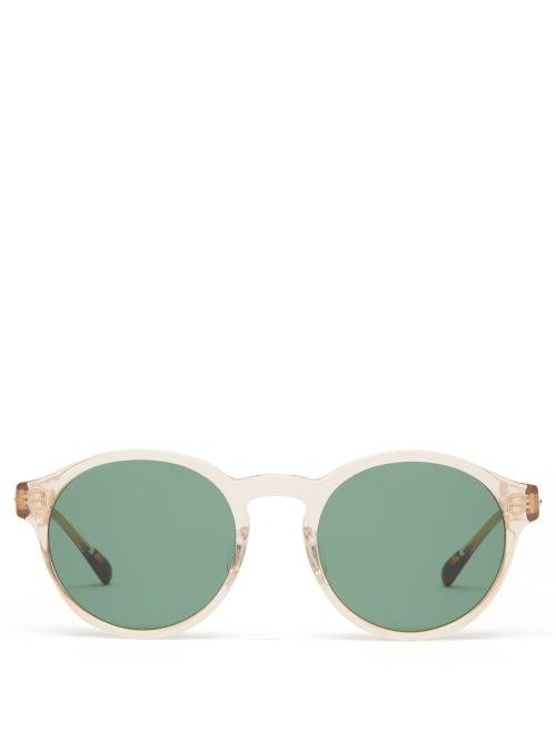 Matchesfashion.com 817 Blanc Lnt - Round Acetate Sunglasses - Mens - Clear