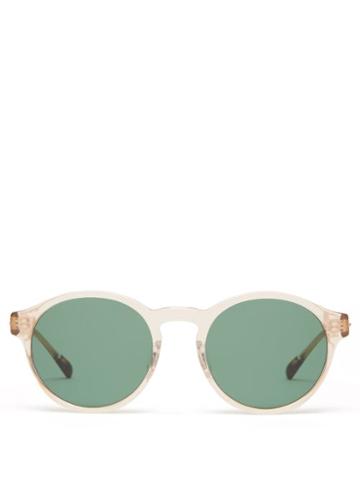 Matchesfashion.com 817 Blanc Lnt - Round Acetate Sunglasses - Mens - Clear