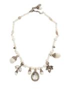 Alexander Mcqueen Crystal And Charm-embellished Pearl Choker