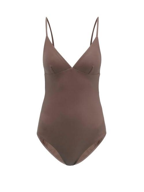 Matchesfashion.com Matteau - Scoop Back Swimsuit - Womens - Nude