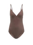 Matchesfashion.com Matteau - Scoop Back Swimsuit - Womens - Nude