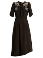 No. 21 Crystal-embellished Crepe Dress