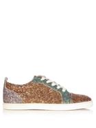 Christian Louboutin Gondoliere Low-top Panelled-glitter Trainers