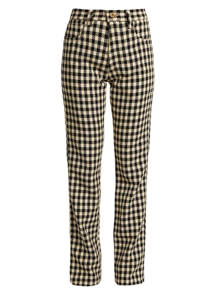 Wales Bonner Brother Checked Slim-leg Cotton Trousers