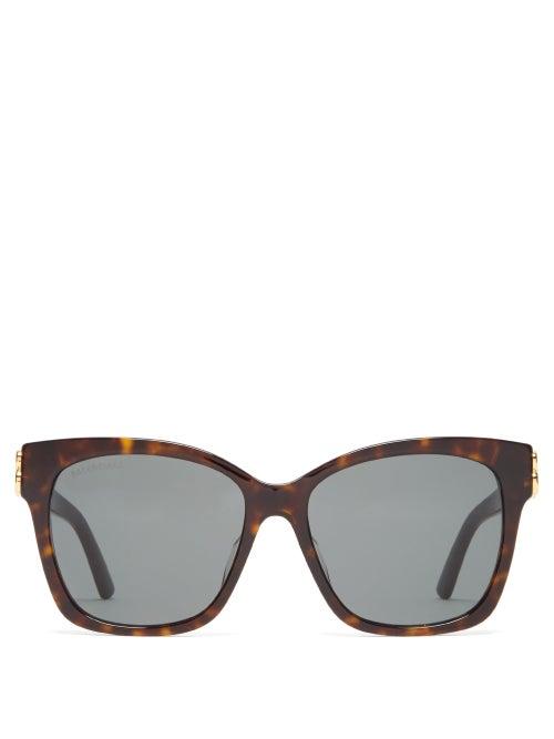 Matchesfashion.com Balenciaga - Square Tortoiseshell-acetate Sunglasses - Womens - Tortoiseshell