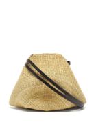 Ladies Bags Ines Bressand - N.14 Akamae Leather-trimmed Straw Shoulder Bag - Womens - Beige Multi