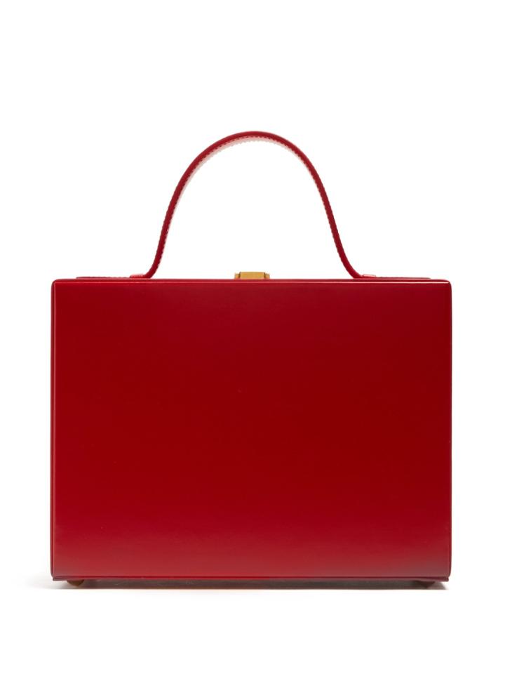 Mark Cross Overnight Case Leather Box Bag
