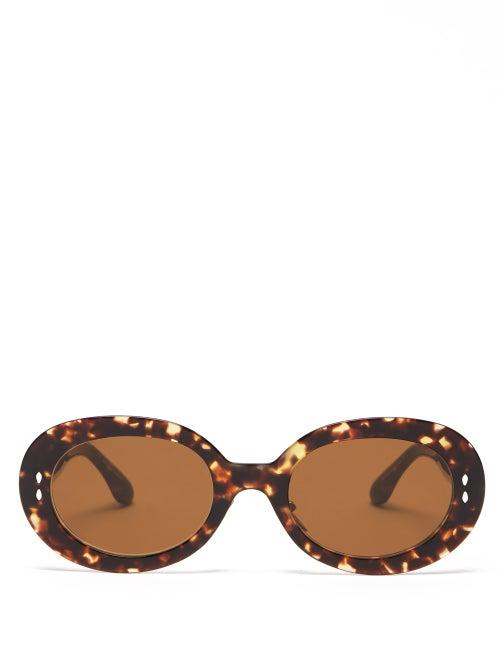 Matchesfashion.com Isabel Marant Eyewear - Trendy Oval Tortoiseshell-acetate Sunglasses - Womens - Tortoiseshell