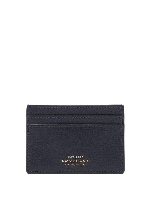 Matchesfashion.com Smythson - Ludlow Grained-leather Cardholder - Mens - Navy
