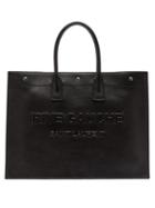 Matchesfashion.com Saint Laurent - Rive Gauche-debossed Leather Tote Bag - Mens - Black