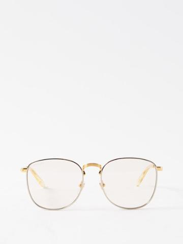 Gucci Eyewear - Round-frame Metal Sunglasses - Womens - Gold