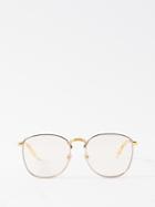 Gucci Eyewear - Round-frame Metal Sunglasses - Womens - Gold