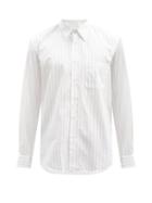Matchesfashion.com Sunflower - Adrian Striped Cotton-poplin Shirt - Mens - White