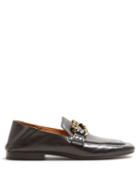 Matchesfashion.com Isabel Marant - Firlee Chain Trimmed Leather Loafers - Womens - Black