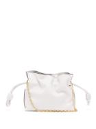 Ladies Bags Loewe - Flamenco Mini Chain-strap Leather Cross-body Bag - Womens - White