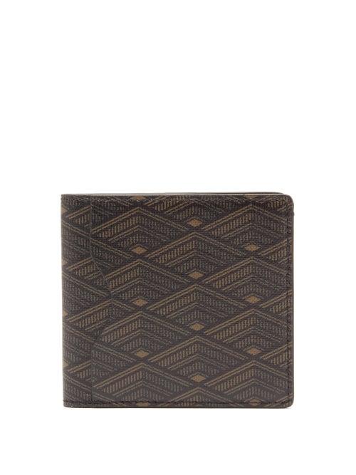 Matchesfashion.com Mtier - From Dusk Till Dawn Coated-canvas Bi-fold Wallet - Mens - Dark Grey