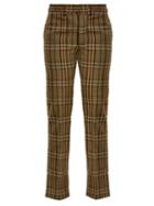 Matchesfashion.com Toga - Mid Rise Checked Wool Trousers - Womens - Brown Multi