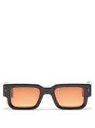 Jacques Marie Mage - Ascari Square Acetate Sunglasses - Mens - Orange