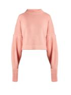 Tibi Bishop-sleeved Cropped Cashmere Sweater