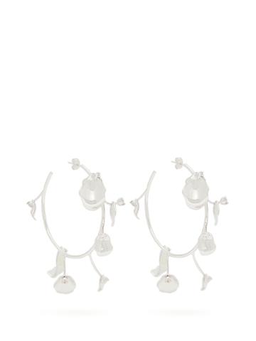 Ryan Storer Flores Muertas Silver-plated Hoop Earrings