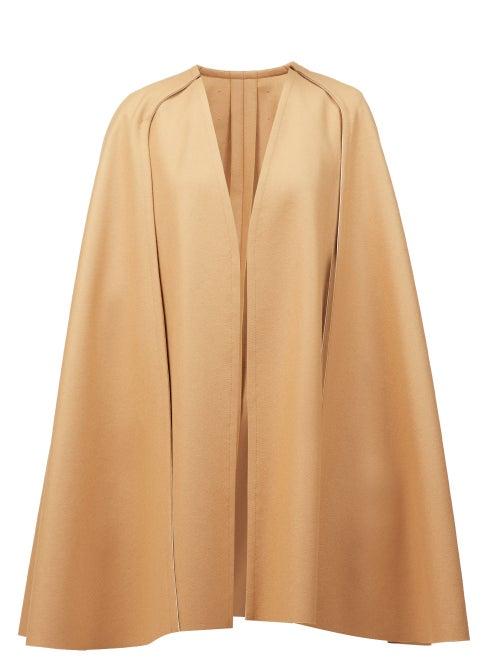 Matchesfashion.com Carolina Herrera - Double-faced Wool Cape - Womens - Camel