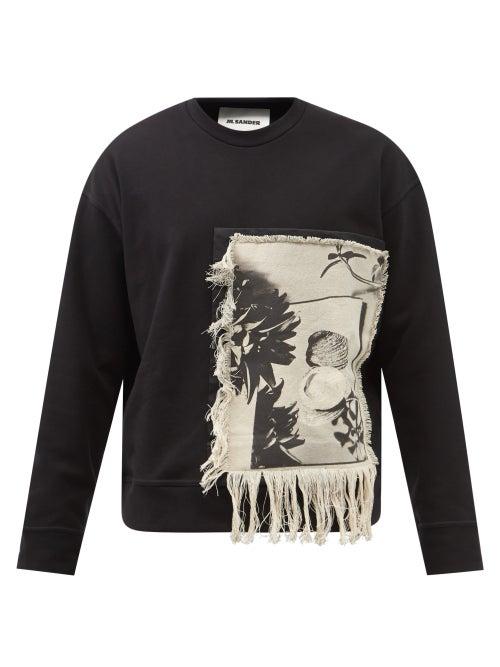 Jil Sander - Photographic-print Cotton-jersey Sweatshirt - Mens - Black