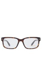Matchesfashion.com Tom Ford Eyewear - Tortoiseshell Rectangular Frame Acetate Glasses - Mens - Tortoiseshell