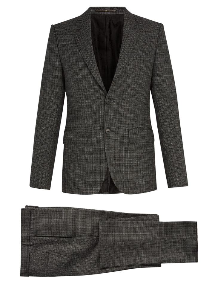 Givenchy Single-breasted Houndstooth Wool Suit