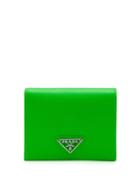 Matchesfashion.com Prada - Saffiano Leather Bi Fold Wallet - Womens - Green