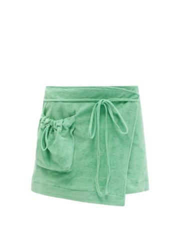 Rejina Pyo - Jamilla Organic Cotton-terry Wrap Skirt - Womens - Green