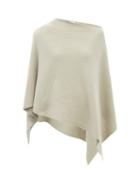 Allude - Ribbed Cashmere Poncho - Womens - Grey