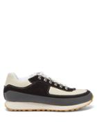 A.p.c. - Leonard Suede And Mesh Trainers - Mens - Black