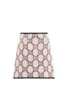 Matchesfashion.com Gucci - Gg Boucl Tweed Mini Skirt - Womens - White Multi