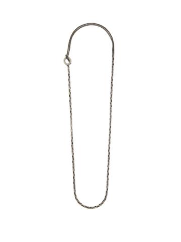 Title Of Work Double-chain Sterling Silver Necklace
