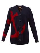 Matchesfashion.com No. 21 - Anchor Intarsia Wool Cardigan - Womens - Navy Multi