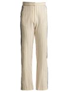 See By Chloé Pinstriped Straight-leg Cropped Crepe Trousers