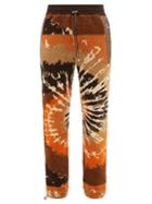 Amiri - Tie-dyed Fleece Track Pants - Mens - Orange