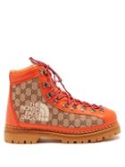Gucci - X The North Face Gg-canvas Hiking Boots - Mens - Orange