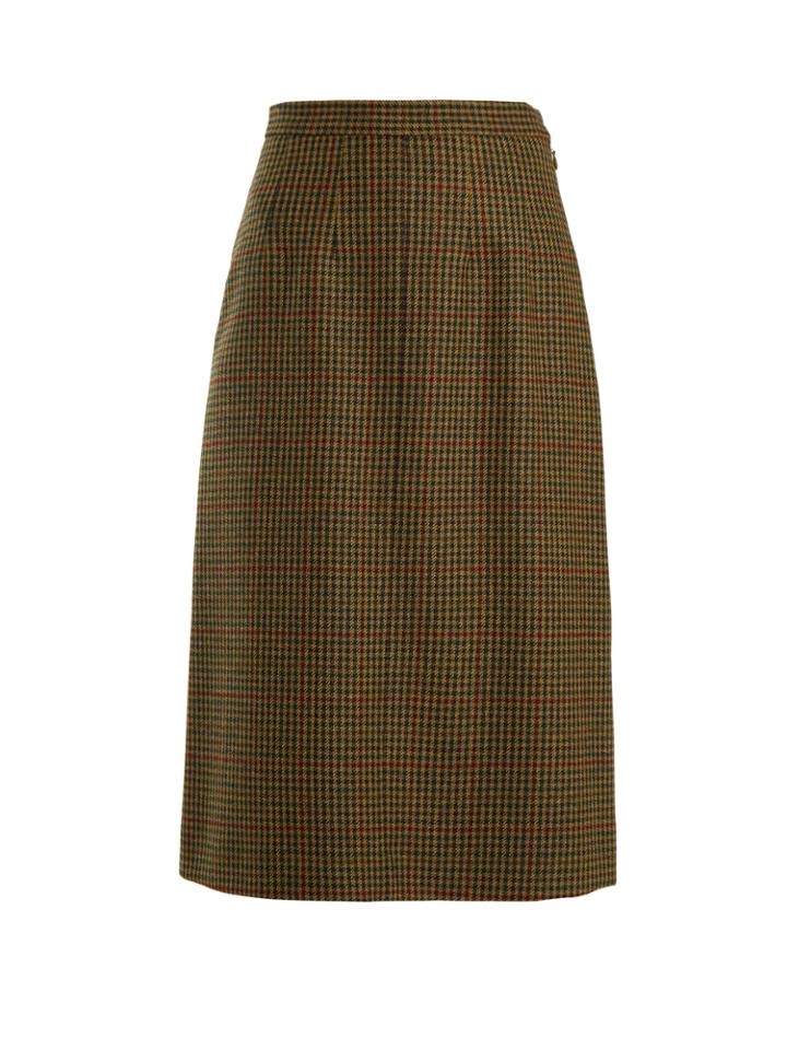 Maison Margiela Hound's-tooth Wool Skirt