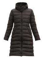 Matchesfashion.com Moncler - Hooded Recycled-fibre Quilted Down Coat - Womens - Black