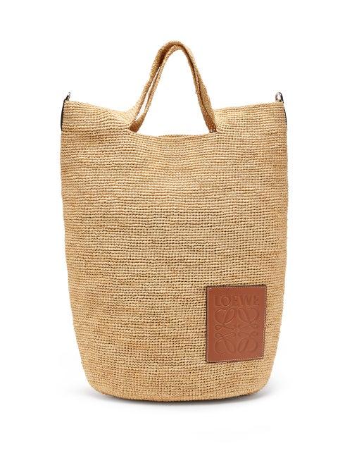 Matchesfashion.com Loewe Paula's Ibiza - Top-handle Small Raffia Tote Bag - Womens - Beige