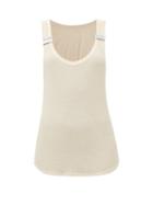 Harris Reed - Logo-tag Ribbed-jersey Tank Top - Womens - Nude