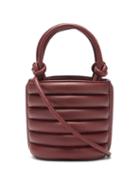 Matchesfashion.com Staud - Louie Drawstring-top Quilted-leather Bag - Womens - Burgundy