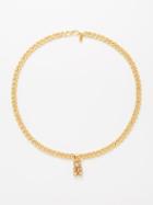 Crystal Haze - Nostalgia Bear 18kt Gold-plated Necklace - Womens - Gold Multi