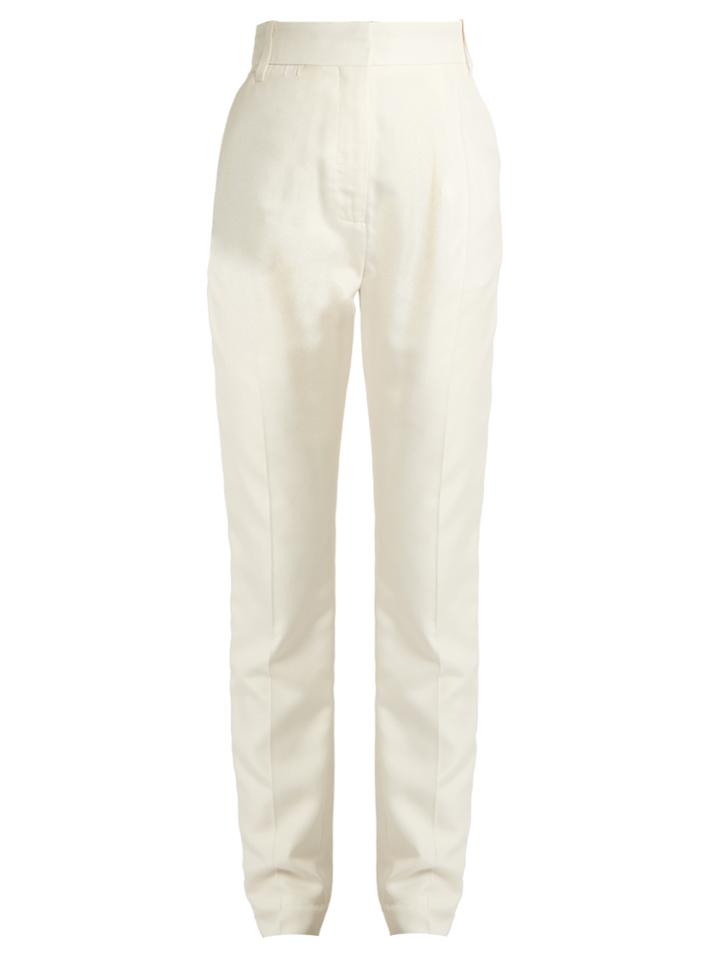 Haider Ackermann Nessos Satin-trimmed Silk-jacquard Trousers